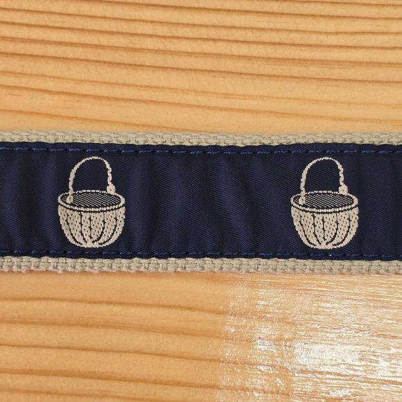 Preston Leather Belt Womens Size 34 Blue Empty Basket Gardening - Picture 4 of 10